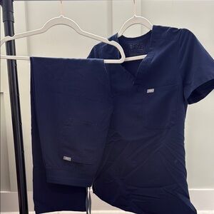 Figs Navy Blue Scrub set XS